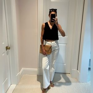 Top shop Black Raw Hem Top